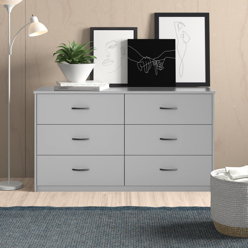 Zipcode Design™ Grantville 6 Drawer 53.54" W Dresser & Reviews Wayfair